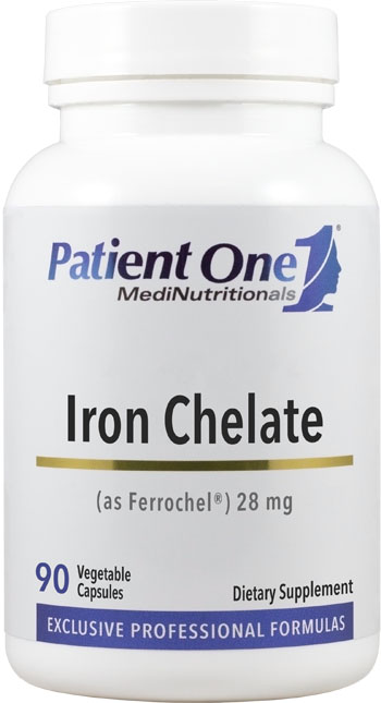 Patient One Formulas: Iron Chelate (Ferrochel) 28 mg Supplement ...